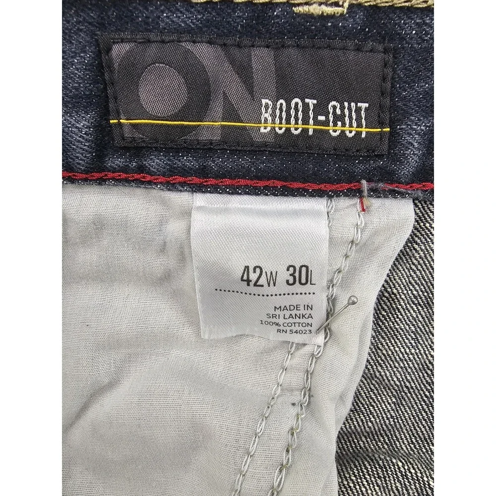 Old Navy ON Y2K Bootcut Men's 42x30 Denim Blue Jeans Classic Dark Wash Retro